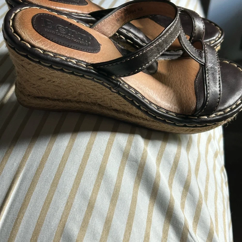 Born Dark Brown Leather Sandals